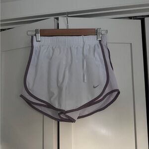Nike Athletic Shorts in White and Purple